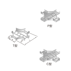 LQJ-04AT、P、C型鋁合金水平四通橋架