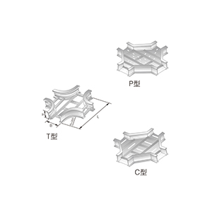 LQJ-04CT、P、C型鋁合金水平四通橋架